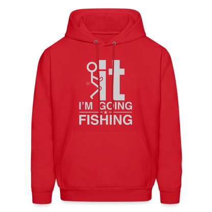 F It I'm Going Fishing Hoodie - red