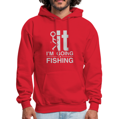 F It I'm Going Fishing Hoodie - red