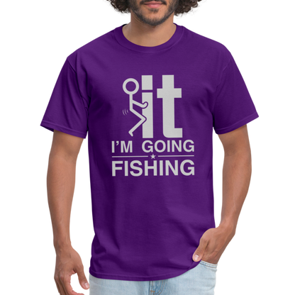 F It I'm Going Fishing T-Shirt - purple