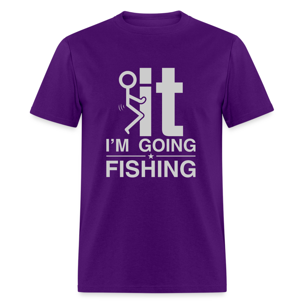 F It I'm Going Fishing T-Shirt - purple