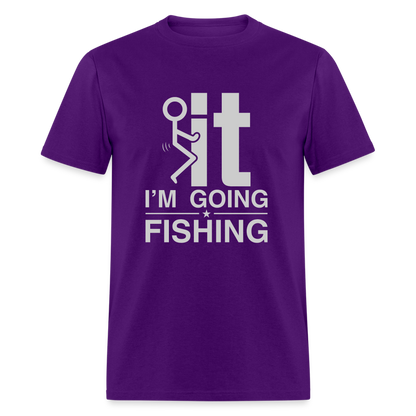 F It I'm Going Fishing T-Shirt - purple