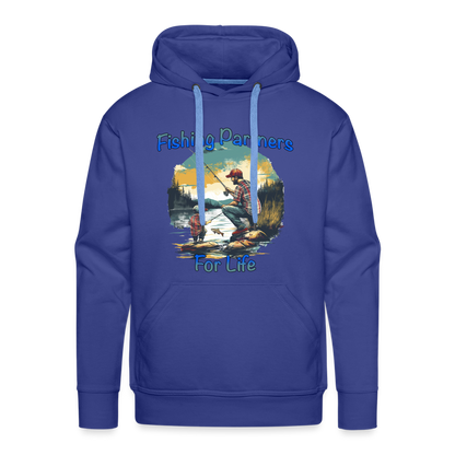 Fishing Partners for Life (Dad and Son) Men’s Premium Hoodie - royal blue