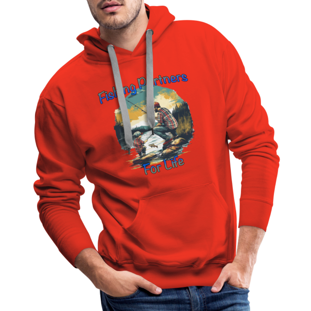 Fishing Partners for Life (Dad and Son) Men’s Premium Hoodie - red