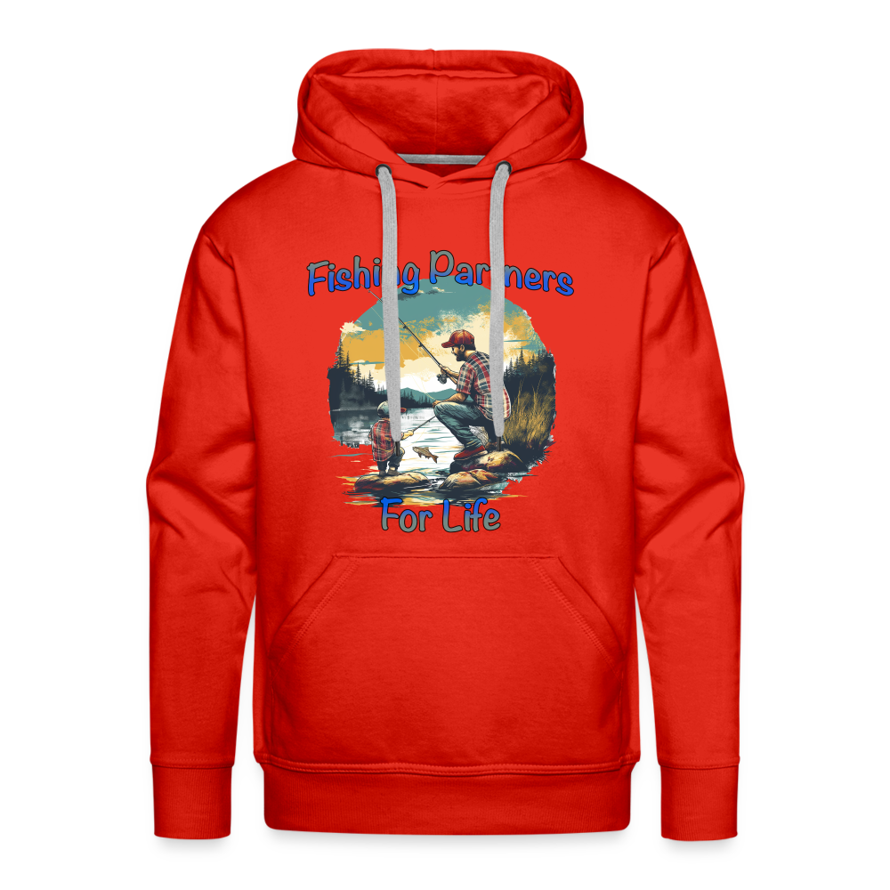 Fishing Partners for Life (Dad and Son) Men’s Premium Hoodie - red