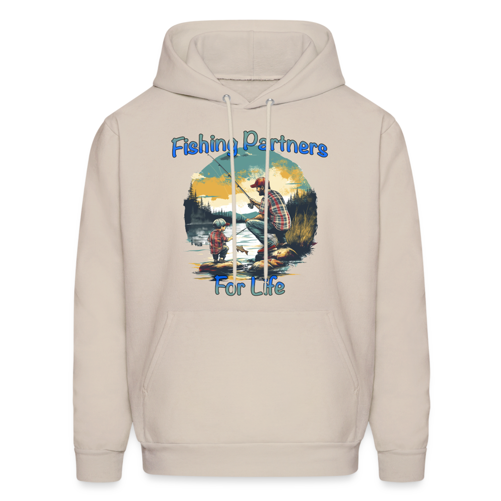 Fishing Partners for Life (Dad and Son) Men's Hoodie - Sand