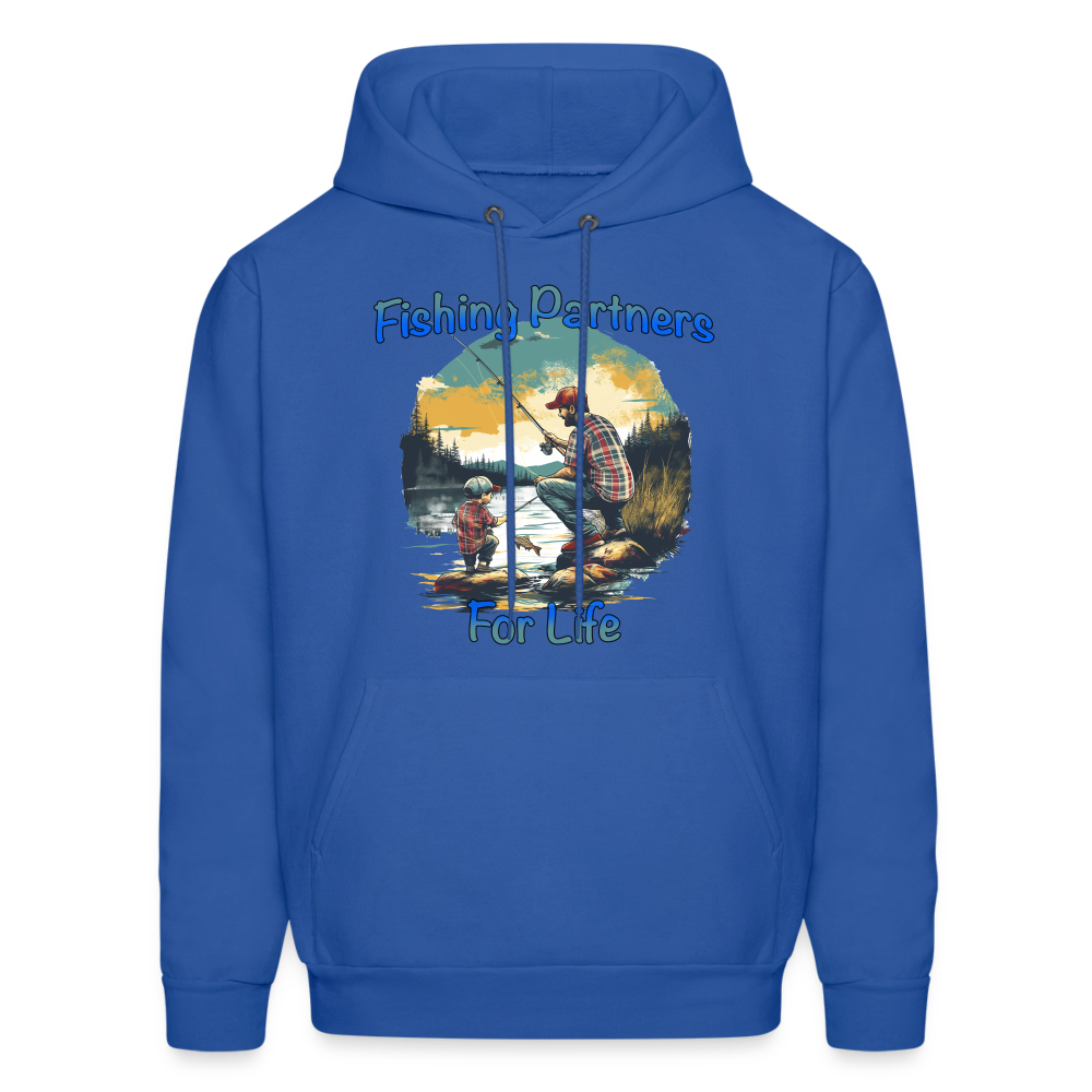 Fishing Partners for Life (Dad and Son) Men's Hoodie - royal blue