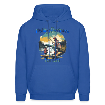 Fishing Partners for Life (Dad and Son) Men's Hoodie - royal blue