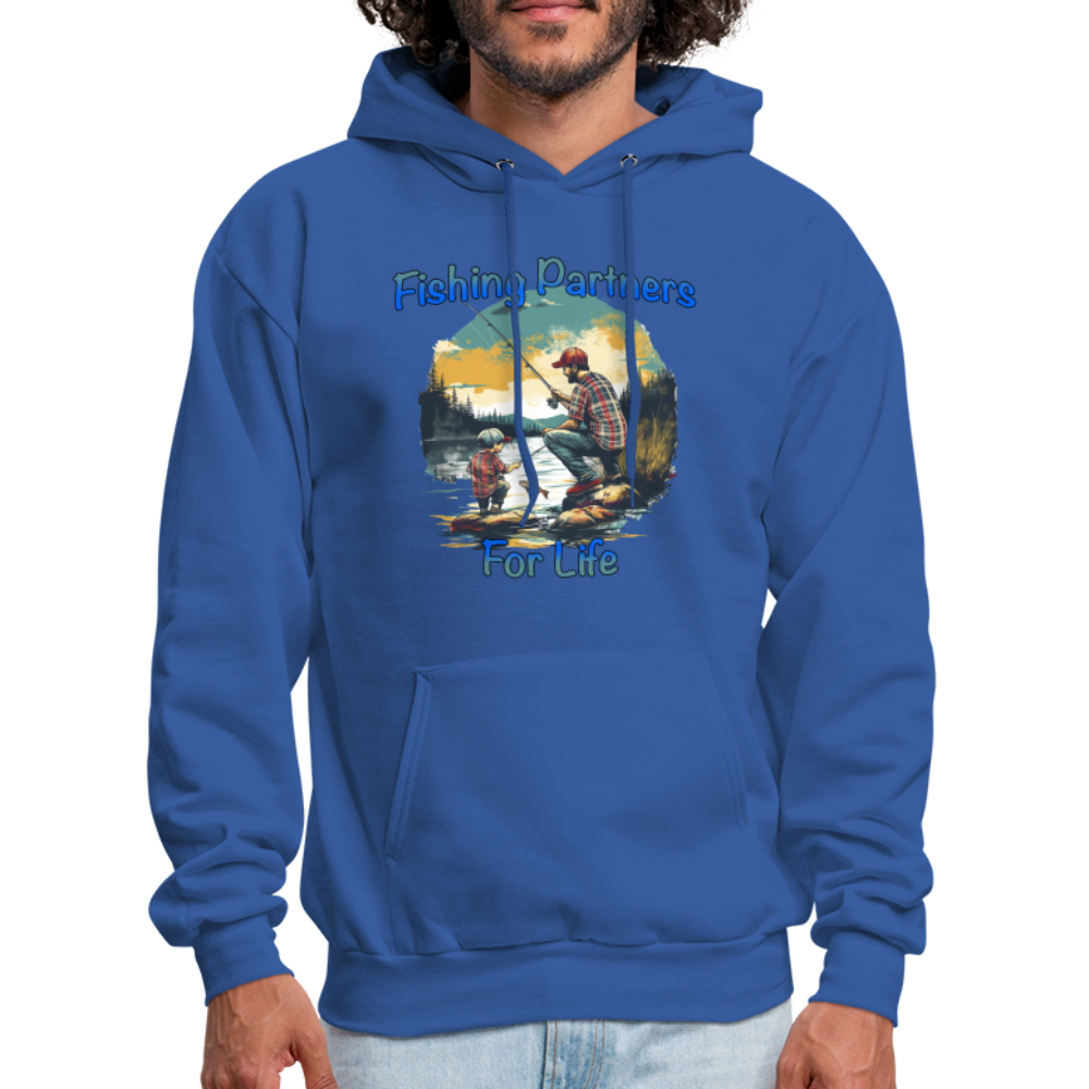 Fishing Partners for Life (Dad and Son) Men's Hoodie - royal blue