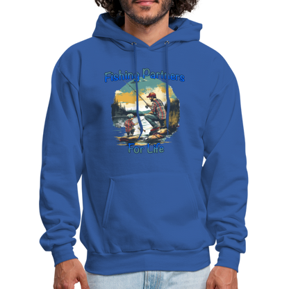 Fishing Partners for Life (Dad and Son) Men's Hoodie - royal blue