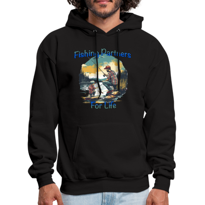 Fishing Partners for Life (Dad and Son) Men's Hoodie - black