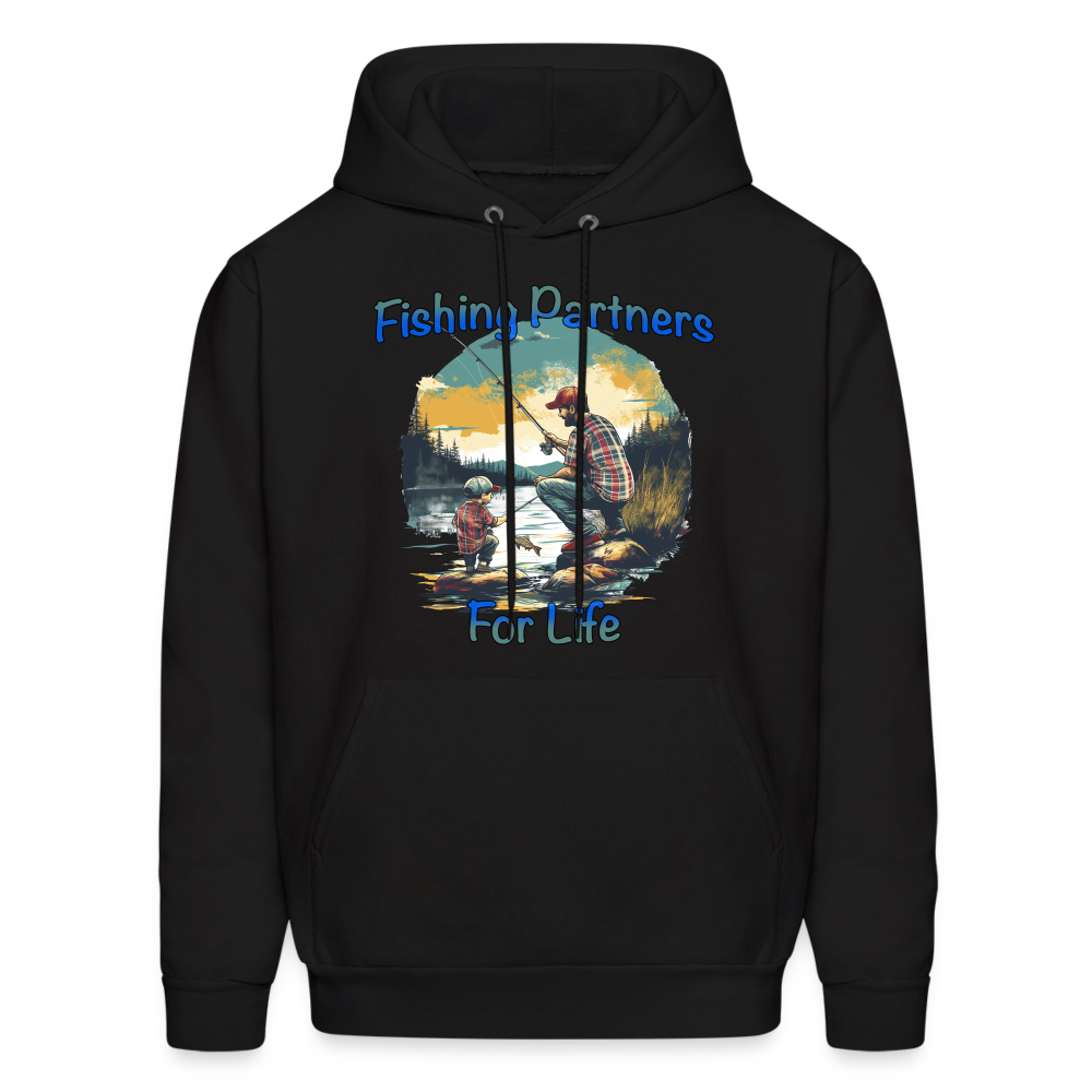 Fishing Partners for Life (Dad and Son) Men's Hoodie - black