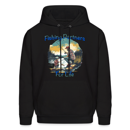 Fishing Partners for Life (Dad and Son) Men's Hoodie - black