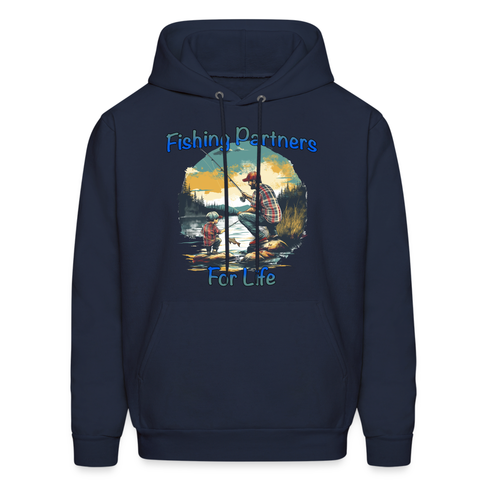 Fishing Partners for Life (Dad and Son) Men's Hoodie - navy