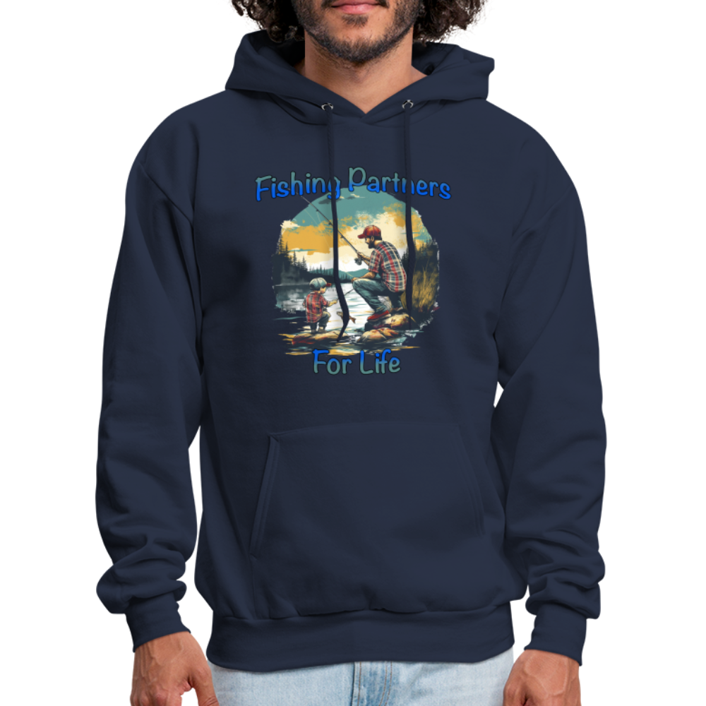 Fishing Partners for Life (Dad and Son) Men's Hoodie - navy