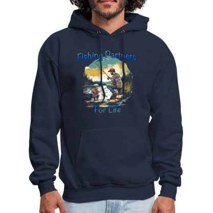 Fishing Partners for Life (Dad and Son) Men's Hoodie - navy