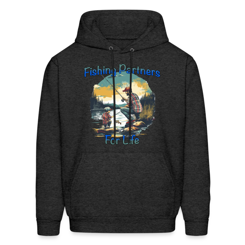 Fishing Partners for Life (Dad and Son) Men's Hoodie - charcoal grey
