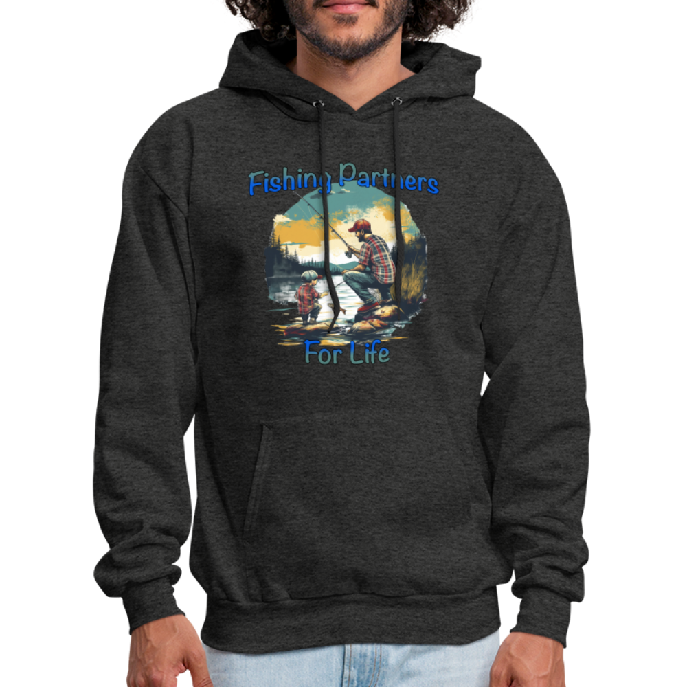 Fishing Partners for Life (Dad and Son) Men's Hoodie - charcoal grey