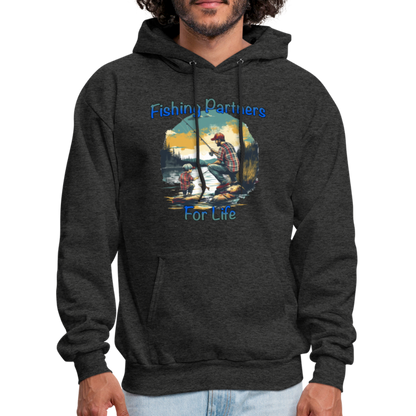 Fishing Partners for Life (Dad and Son) Men's Hoodie - charcoal grey