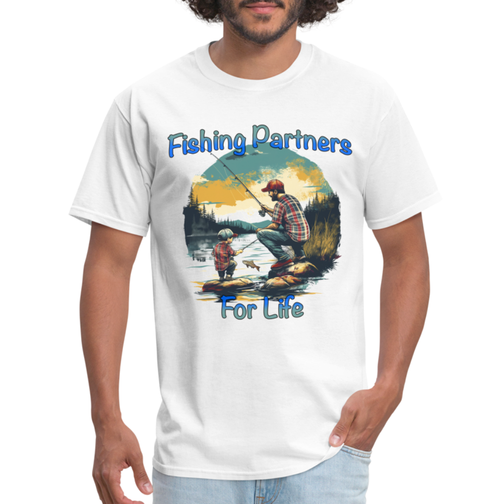 Fishing Partners for Life (Dad and Son) T-Shirt - white