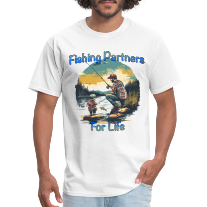 Fishing Partners for Life (Dad and Son) T-Shirt - white