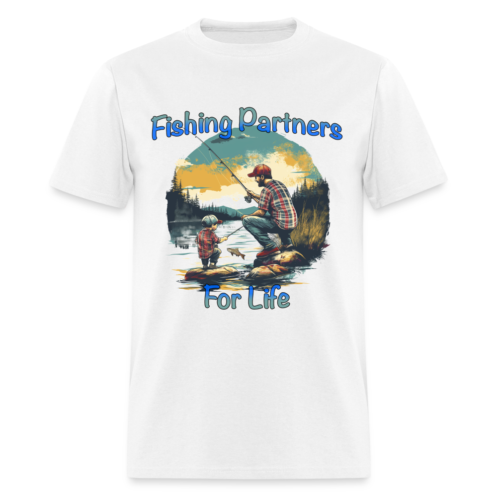 Fishing Partners for Life (Dad and Son) T-Shirt - white