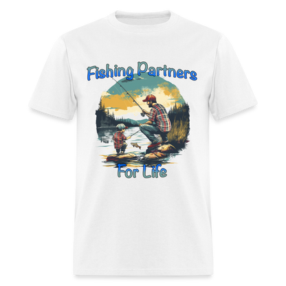 Fishing Partners for Life (Dad and Son) T-Shirt - white