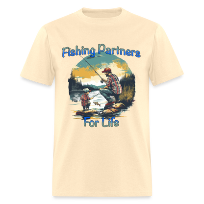 Fishing Partners for Life (Dad and Son) T-Shirt - natural