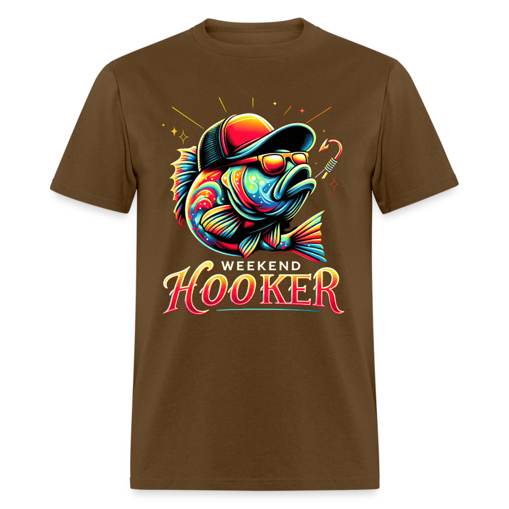 Weekend Hooker Fishing T-Shirt - brown