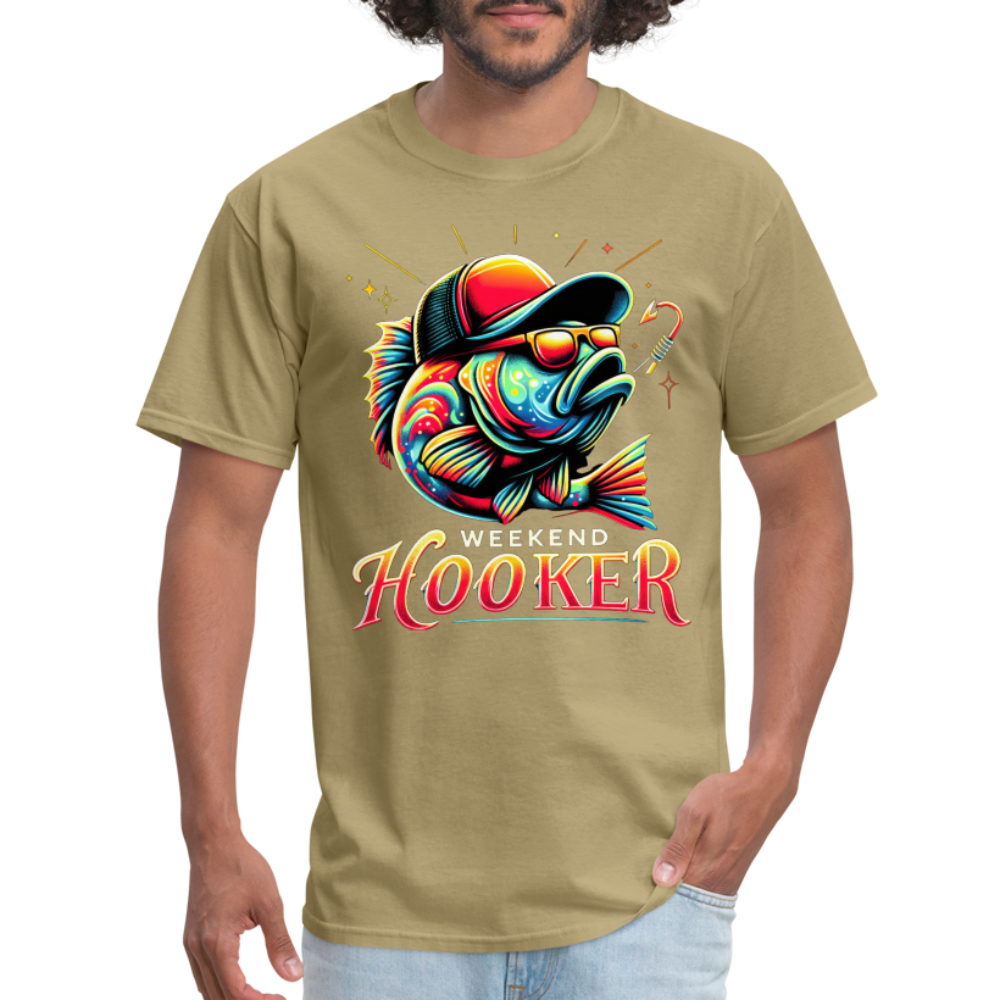 Weekend Hooker Fishing T-Shirt - khaki