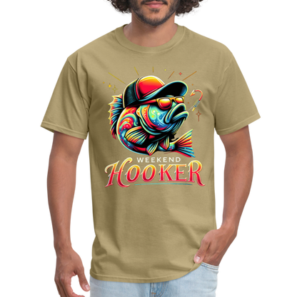 Weekend Hooker Fishing T-Shirt - khaki