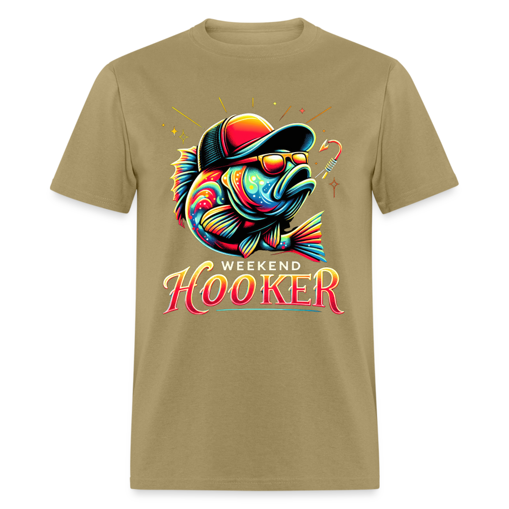 Weekend Hooker Fishing T-Shirt - khaki