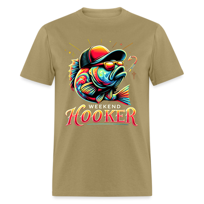 Weekend Hooker Fishing T-Shirt - khaki