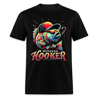 Weekend Hooker Fishing T-Shirt - black