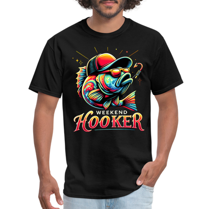 Weekend Hooker Fishing T-Shirt - black