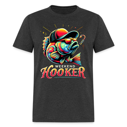 Weekend Hooker Fishing T-Shirt - heather black