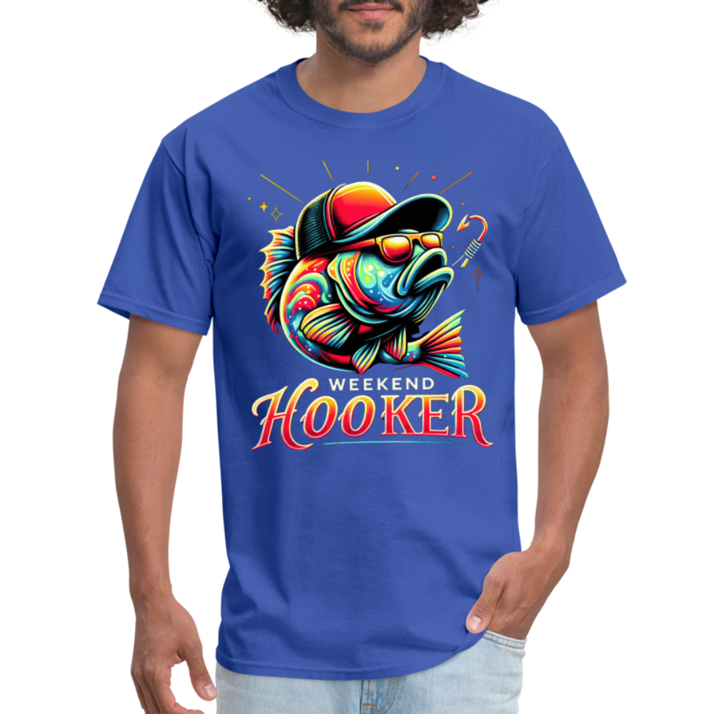 Weekend Hooker Fishing T-Shirt - royal blue