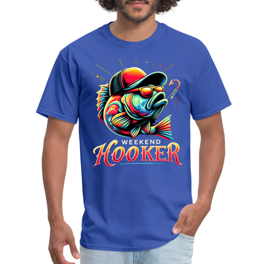 Weekend Hooker Fishing T-Shirt - royal blue