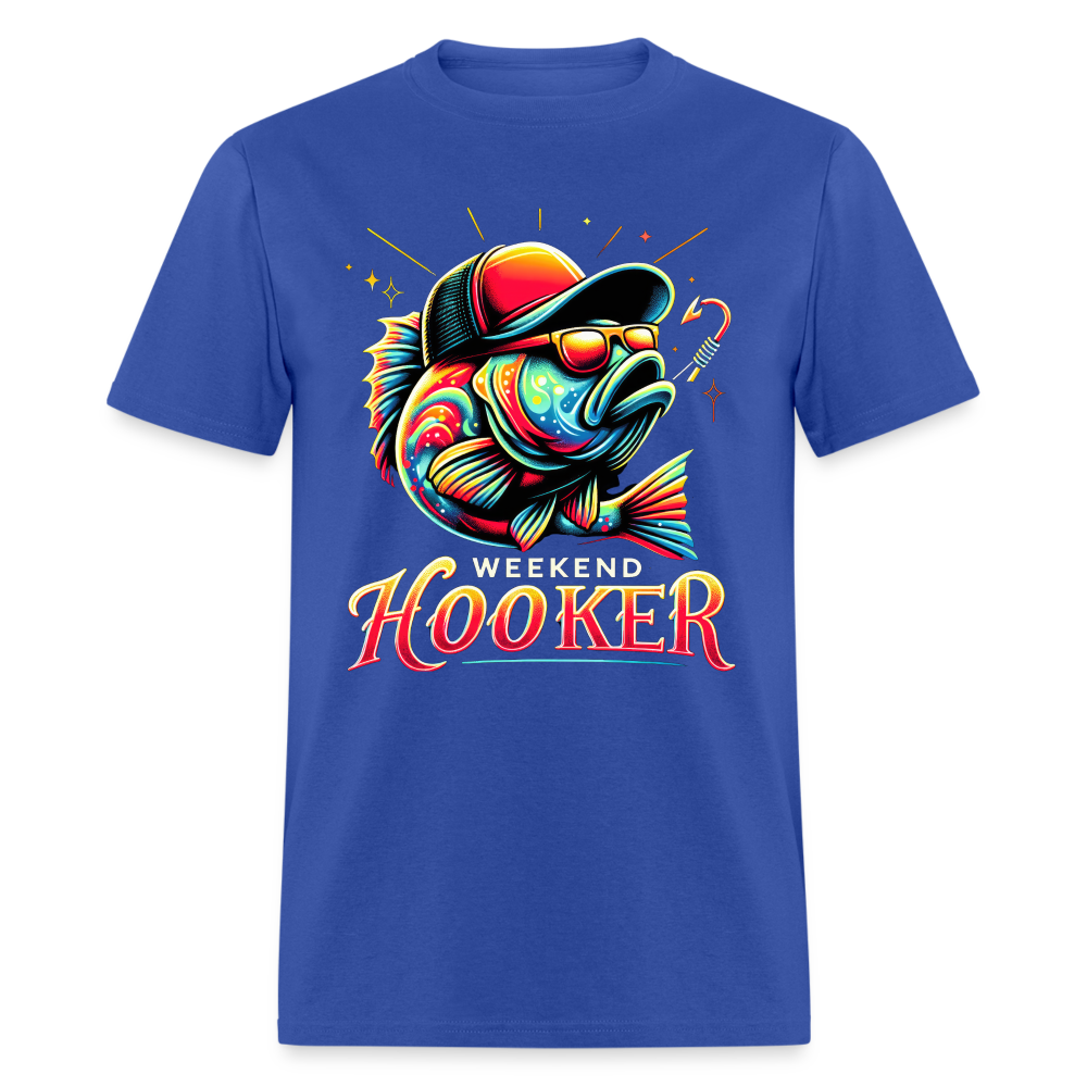 Weekend Hooker Fishing T-Shirt - royal blue