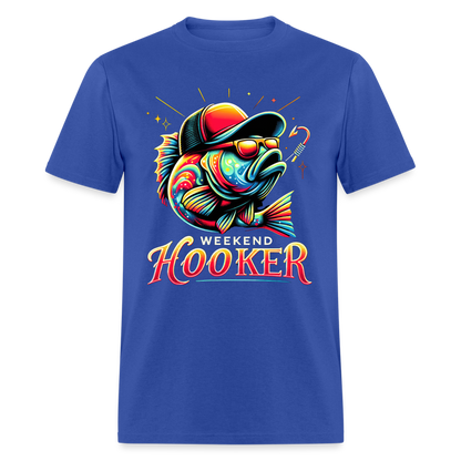 Weekend Hooker Fishing T-Shirt - royal blue