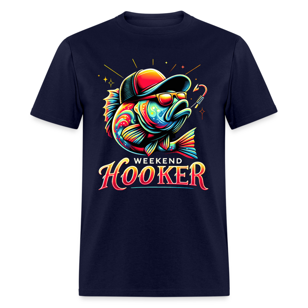 Weekend Hooker Fishing T-Shirt - navy