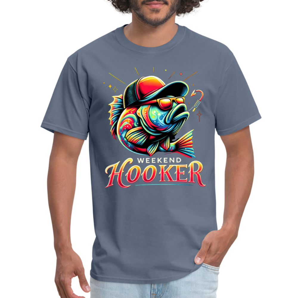 Weekend Hooker Fishing T-Shirt - denim