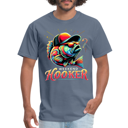 Weekend Hooker Fishing T-Shirt - denim