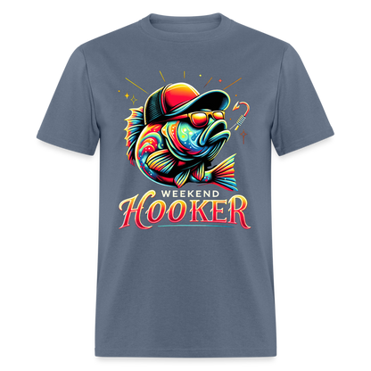 Weekend Hooker Fishing T-Shirt - denim