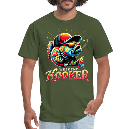 Weekend Hooker Fishing T-Shirt - military green