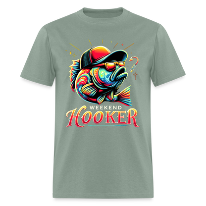 Weekend Hooker Fishing T-Shirt - sage