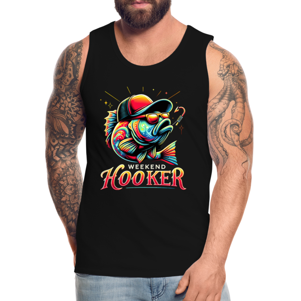 Weekend Hooker Fishing Men’s Premium Tank Top - black