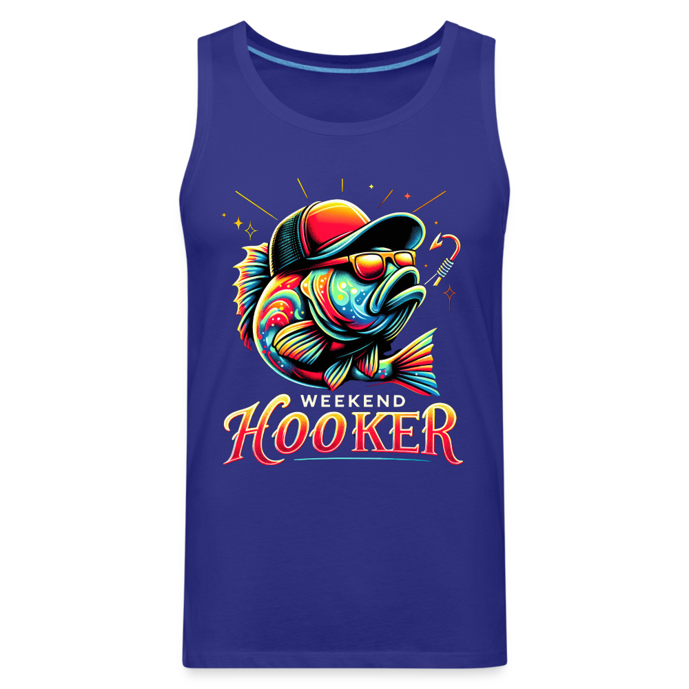 Weekend Hooker Fishing Men’s Premium Tank Top - royal blue