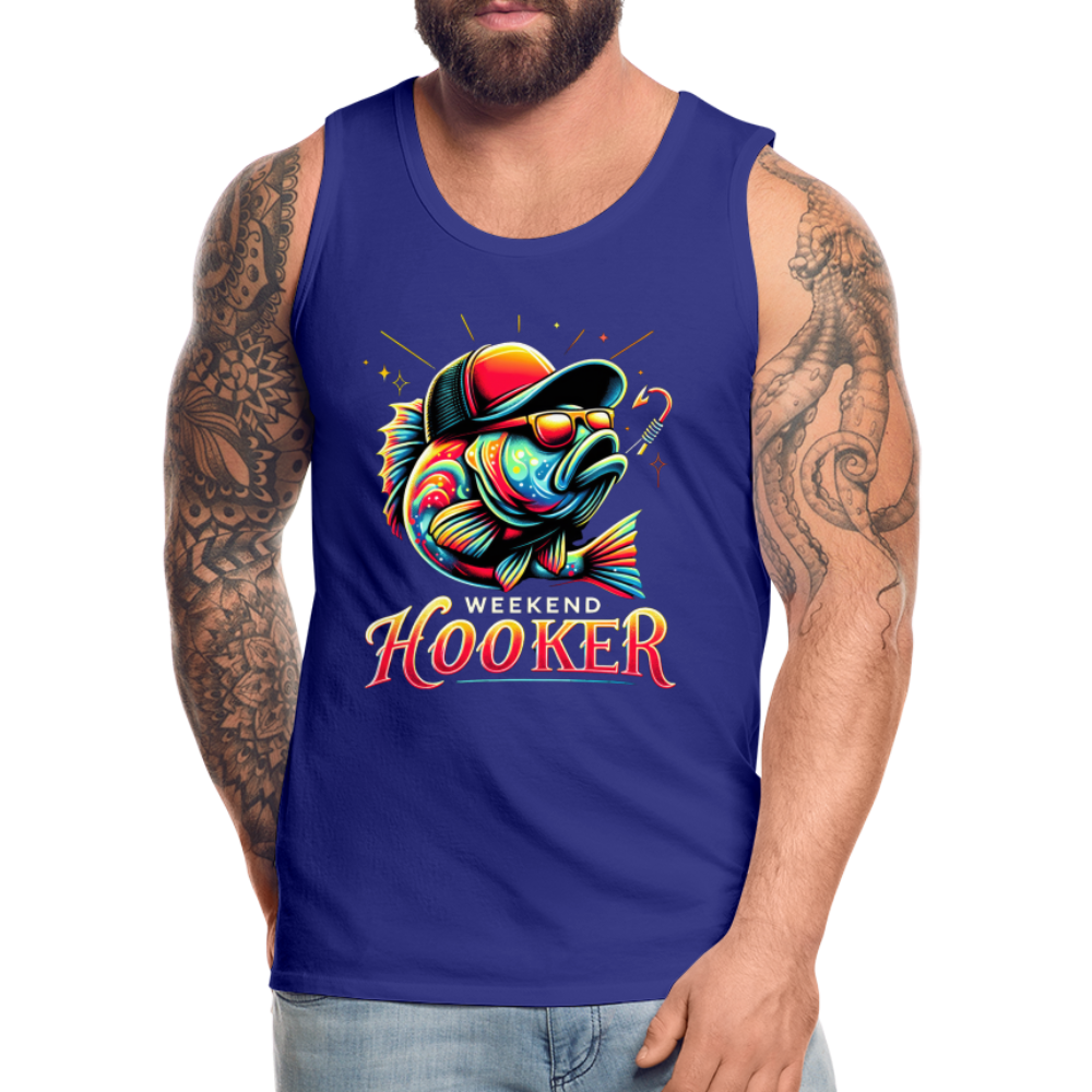 Weekend Hooker Fishing Men’s Premium Tank Top - royal blue