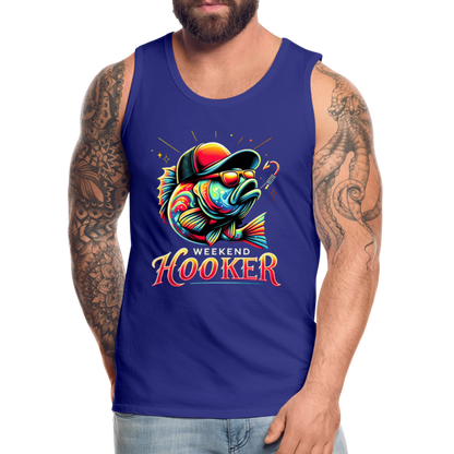 Weekend Hooker Fishing Men’s Premium Tank Top - royal blue