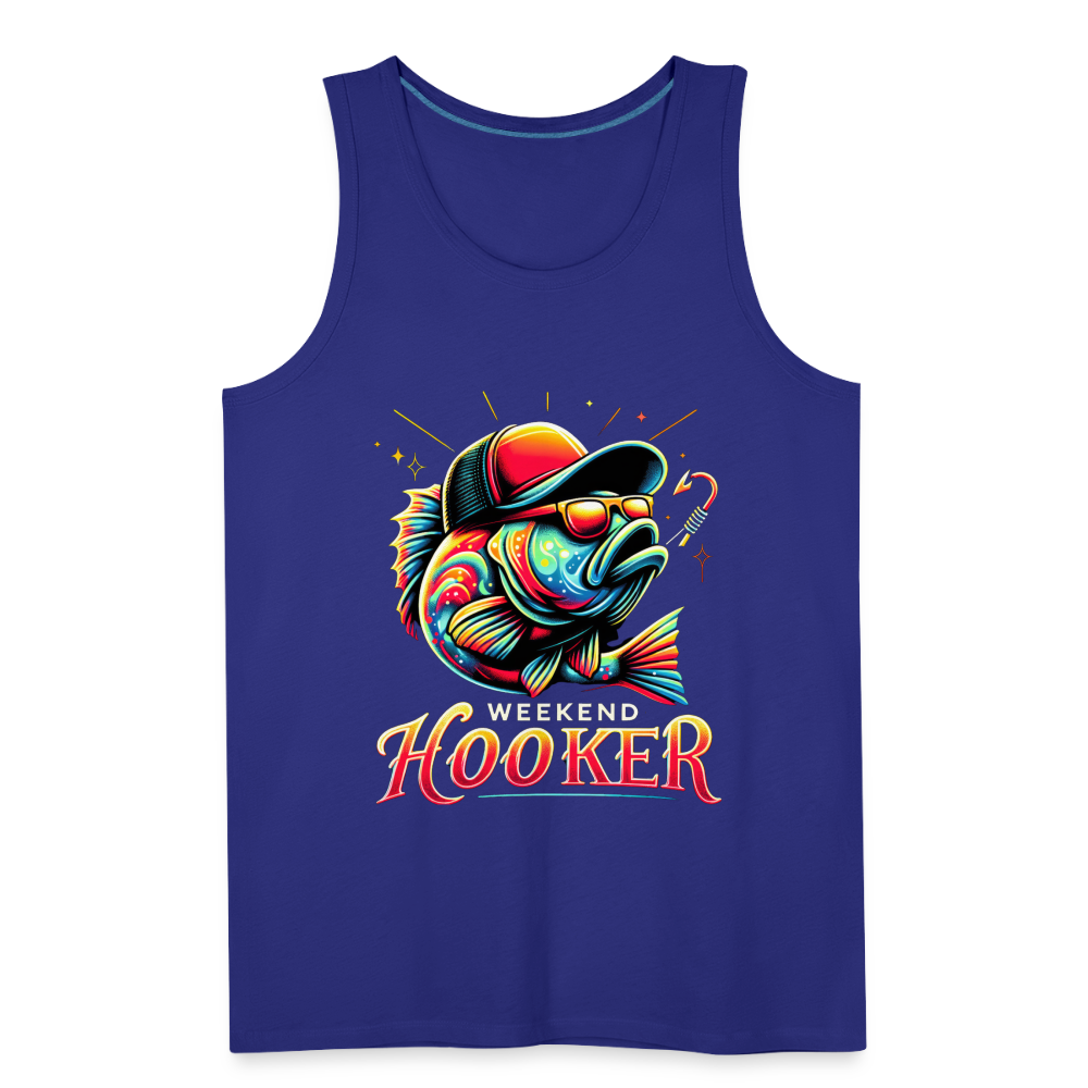 Weekend Hooker Fishing Men’s Premium Tank Top - royal blue